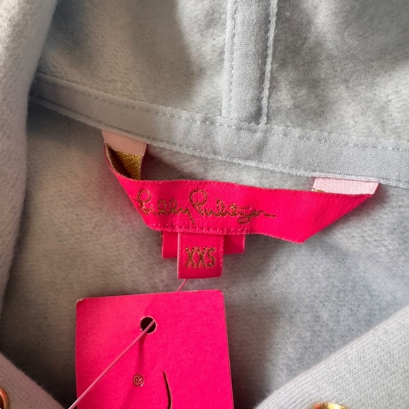 Lilly Pulitzer - NWT Kirstie Long Sleeve Hoodie Pastel Lunar Blue Sz XXS - Picture 5 of 8